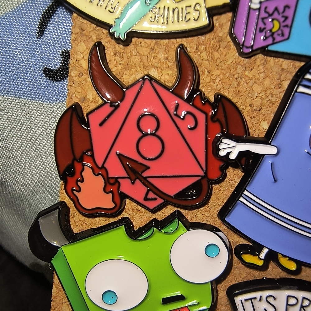 Red D20 Devil Enamel Pin